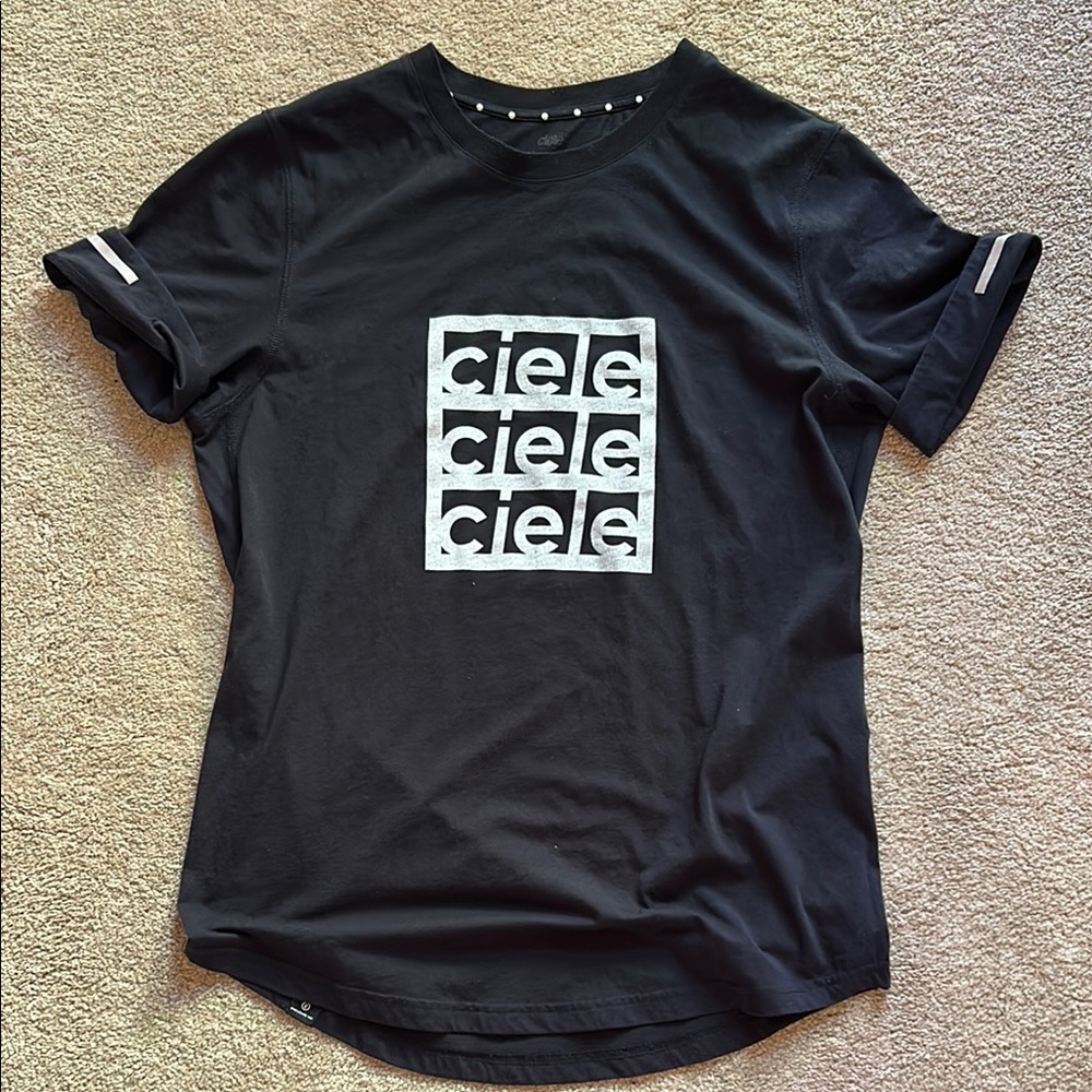 Cole Black Logo Short Sleeve running  Men's Shirt